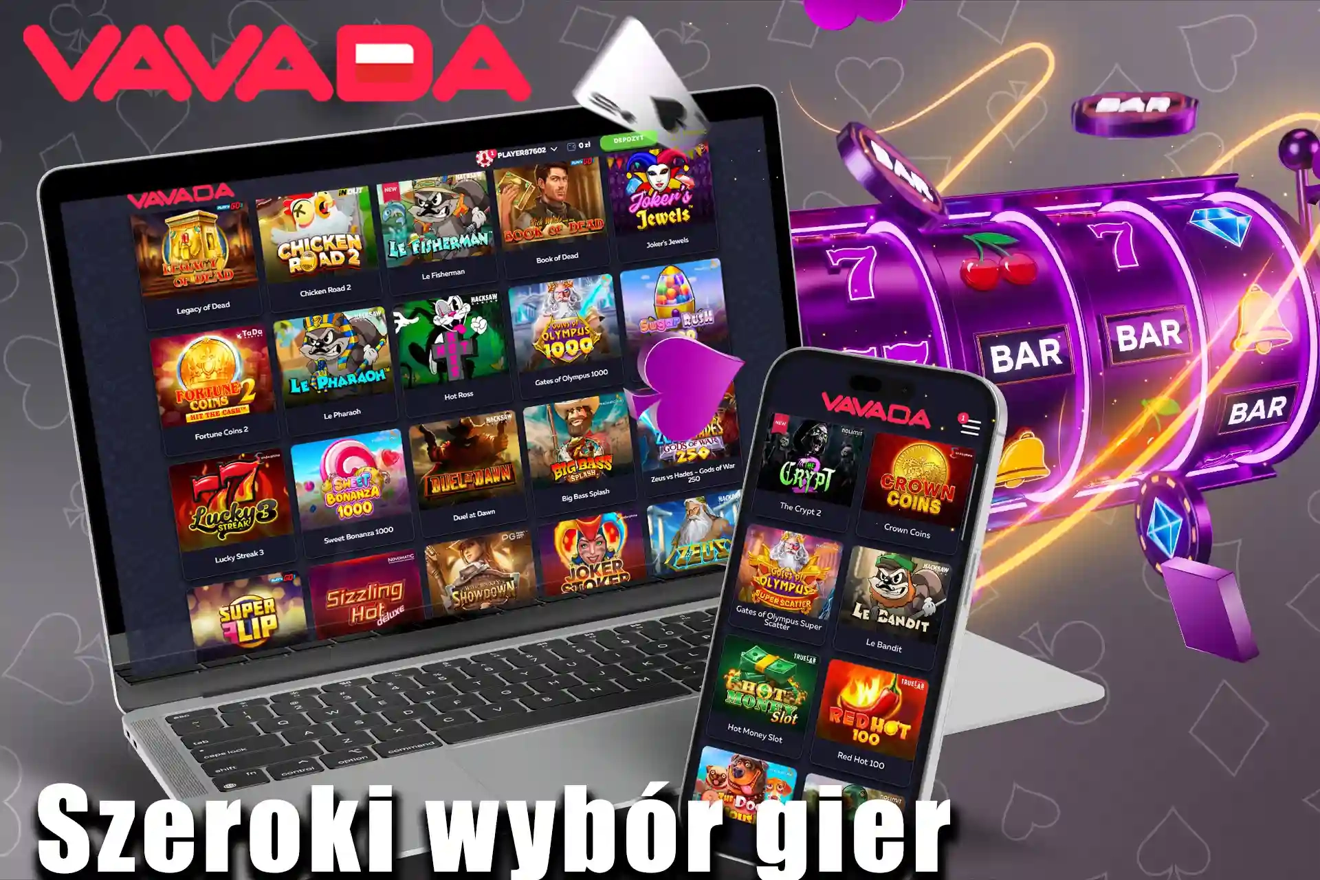 Platforma Vavada wyróżnia się imponującą biblioteką gier hazardowych